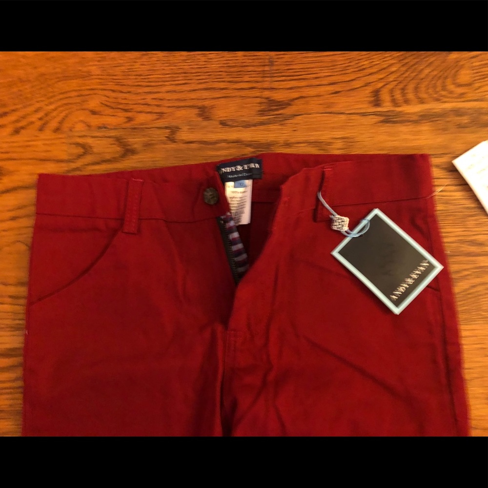 New Maroon boys pants by Andy & Evan size 11/12